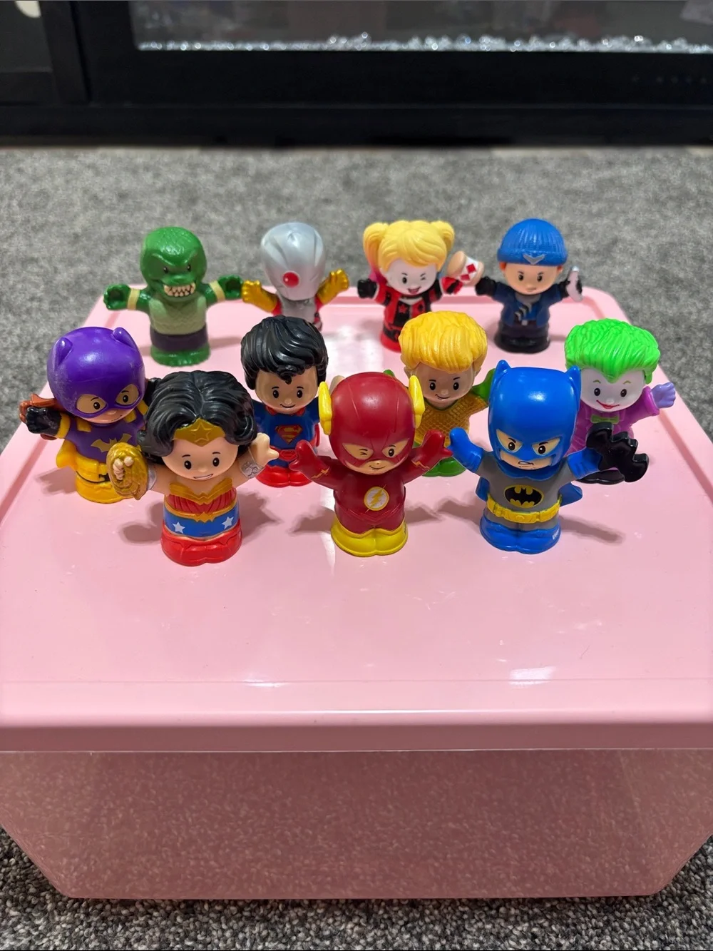 2 sets of DC Marvel Fisher Price Little People